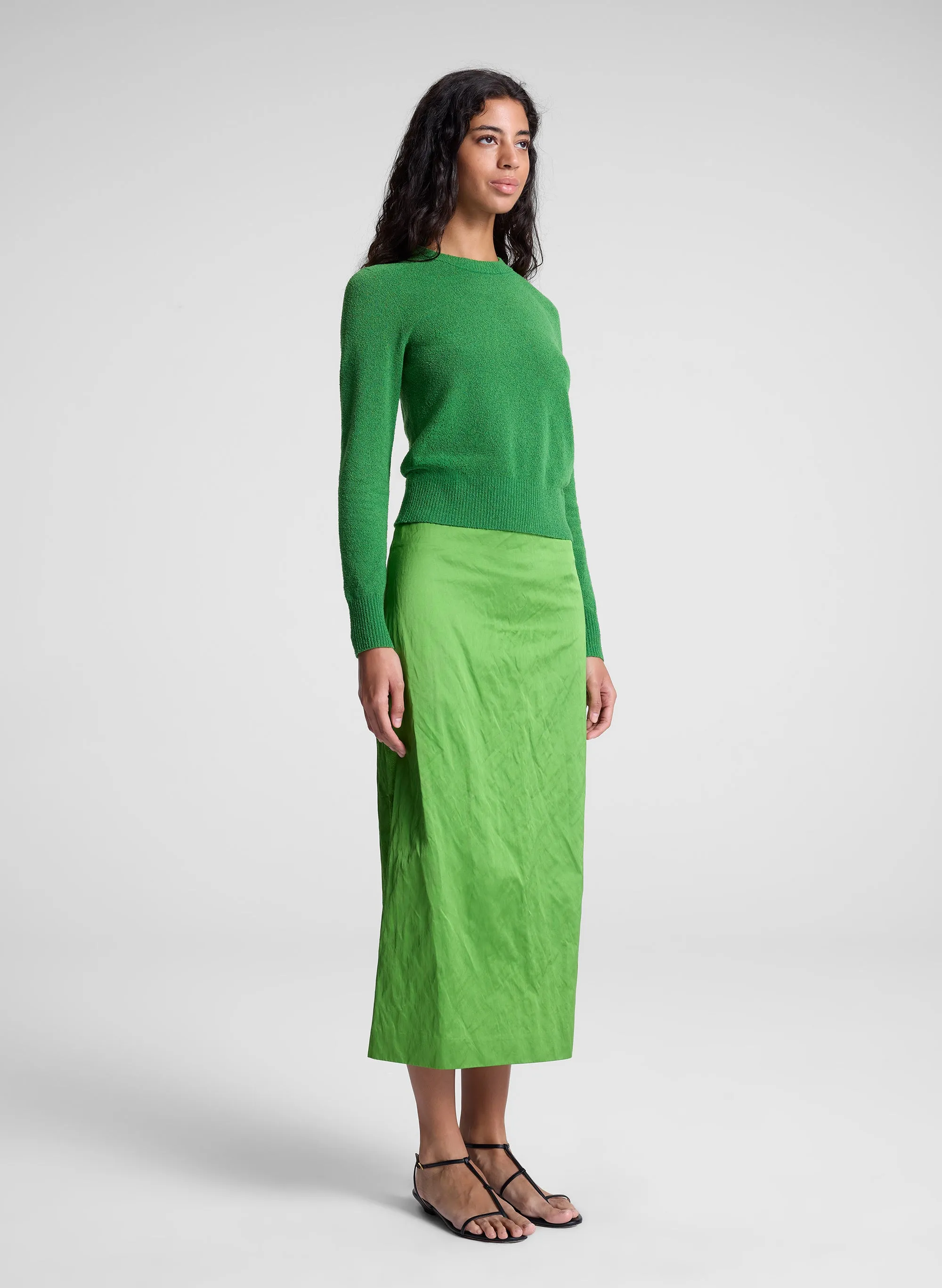 Phoebe Satin Midi Skirt