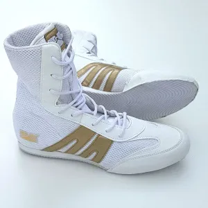 Pro Box Boxing Boots - White/Gold