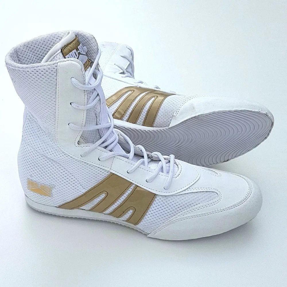 Pro Box Boxing Boots - White/Gold