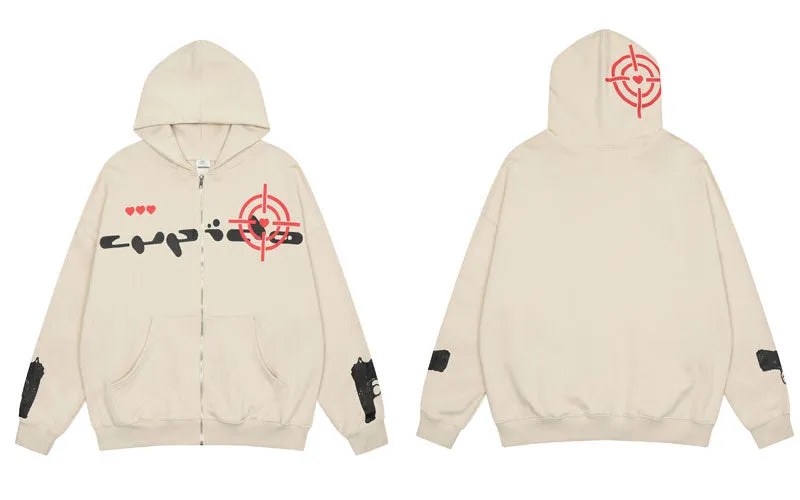 'Public Ennemy' Zip Up Hoodie