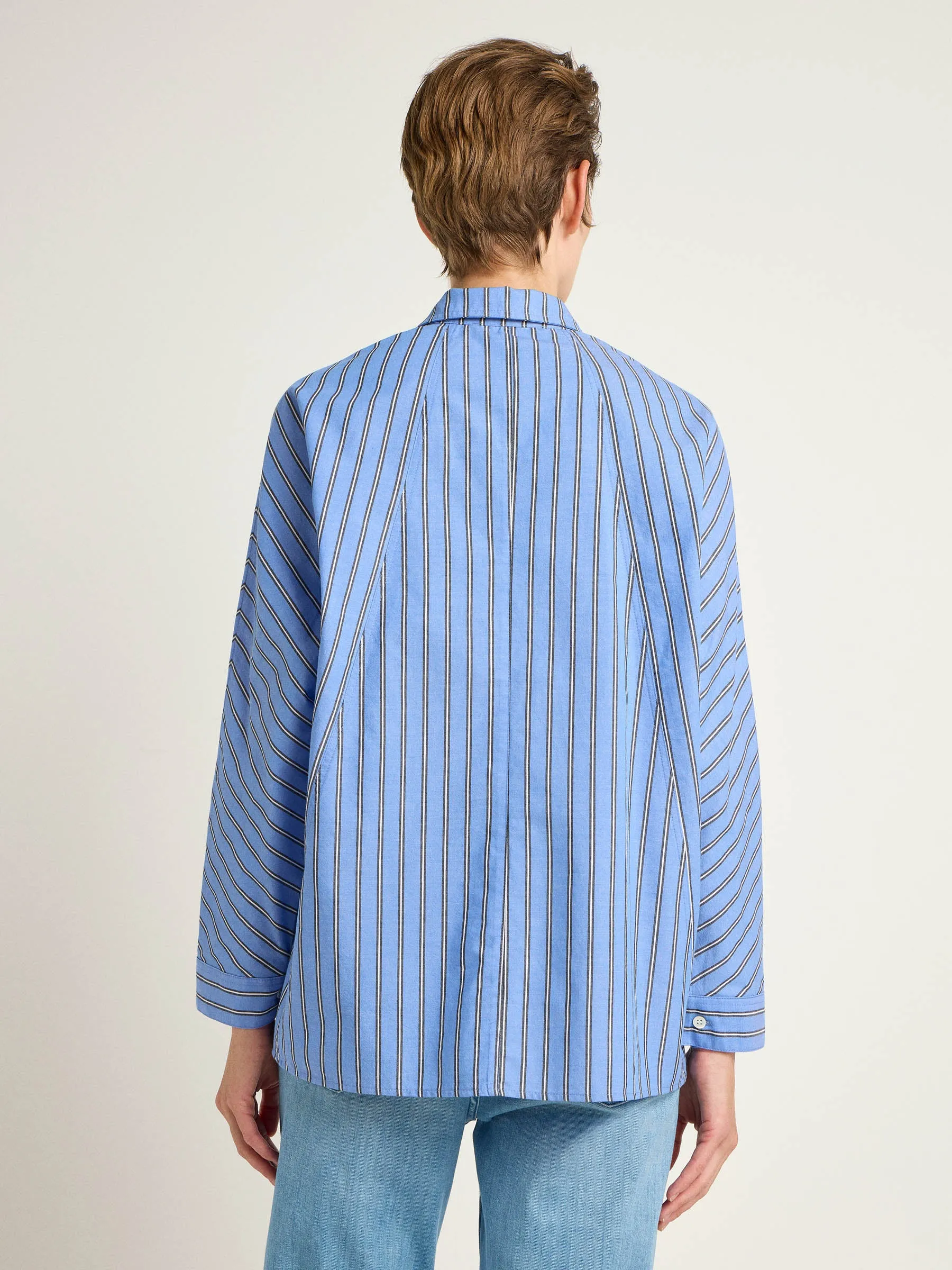 Striped Shirt - Black/Frozen Blue