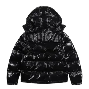 Trapstar Irongate Shiny Black Detachable Puffer Jacket