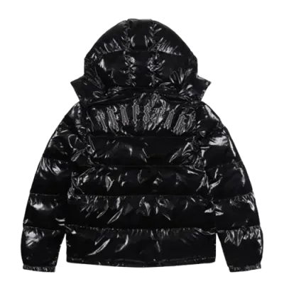 Trapstar Irongate Shiny Black Detachable Puffer Jacket