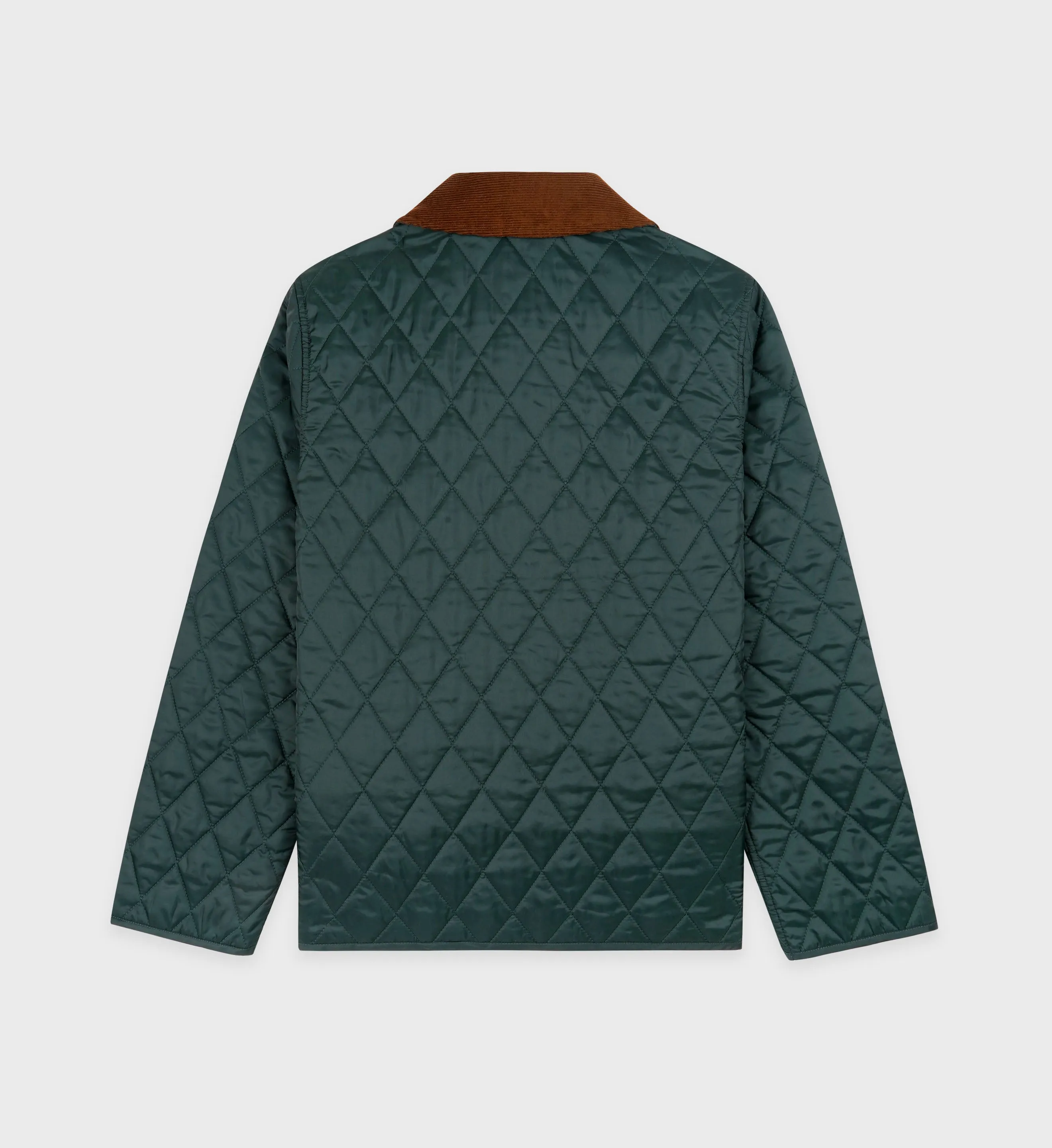 Vendome Nylon Quilted Jacket - Forest/Tan