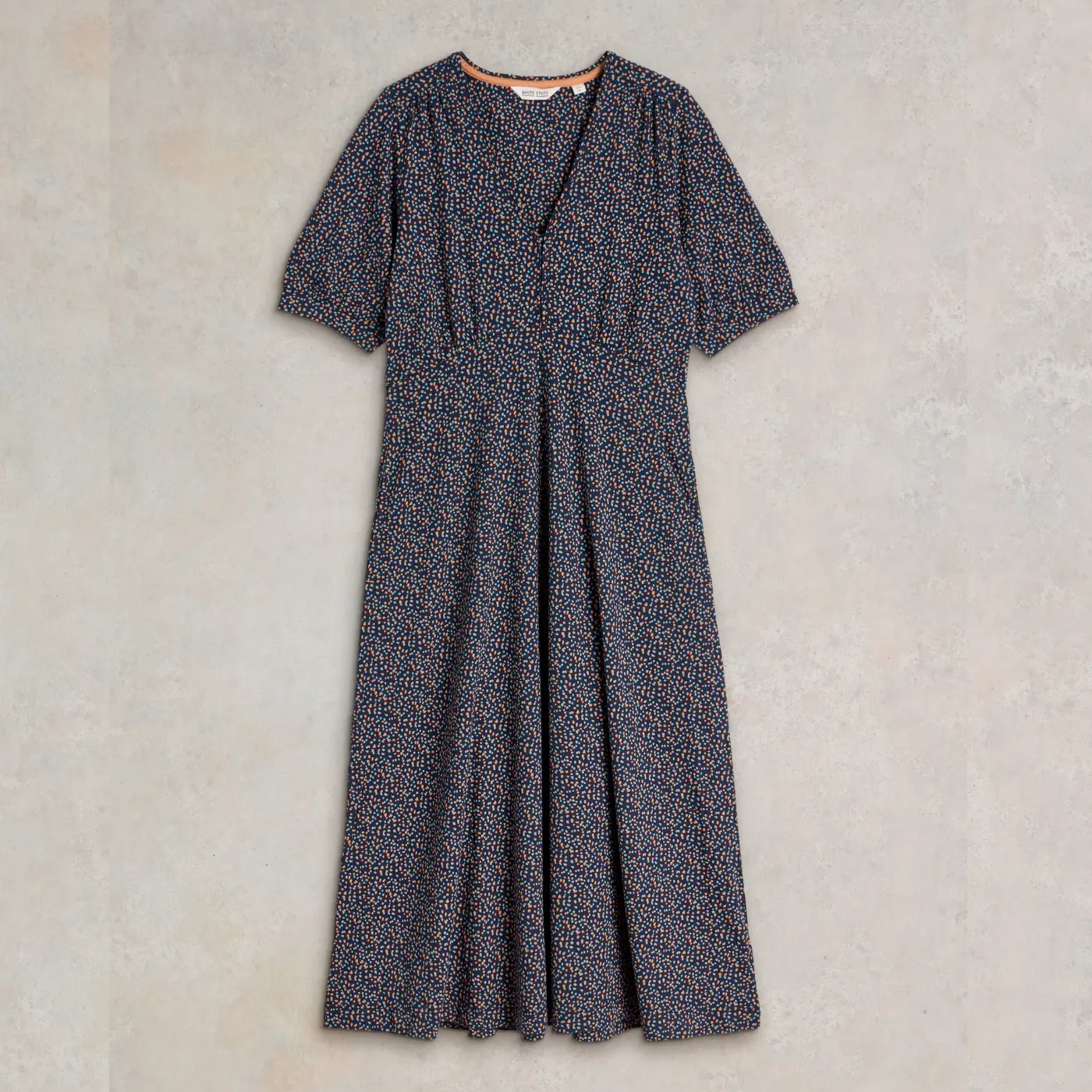 Whitestuff Megan Jersey Midi Dress | Navy Print