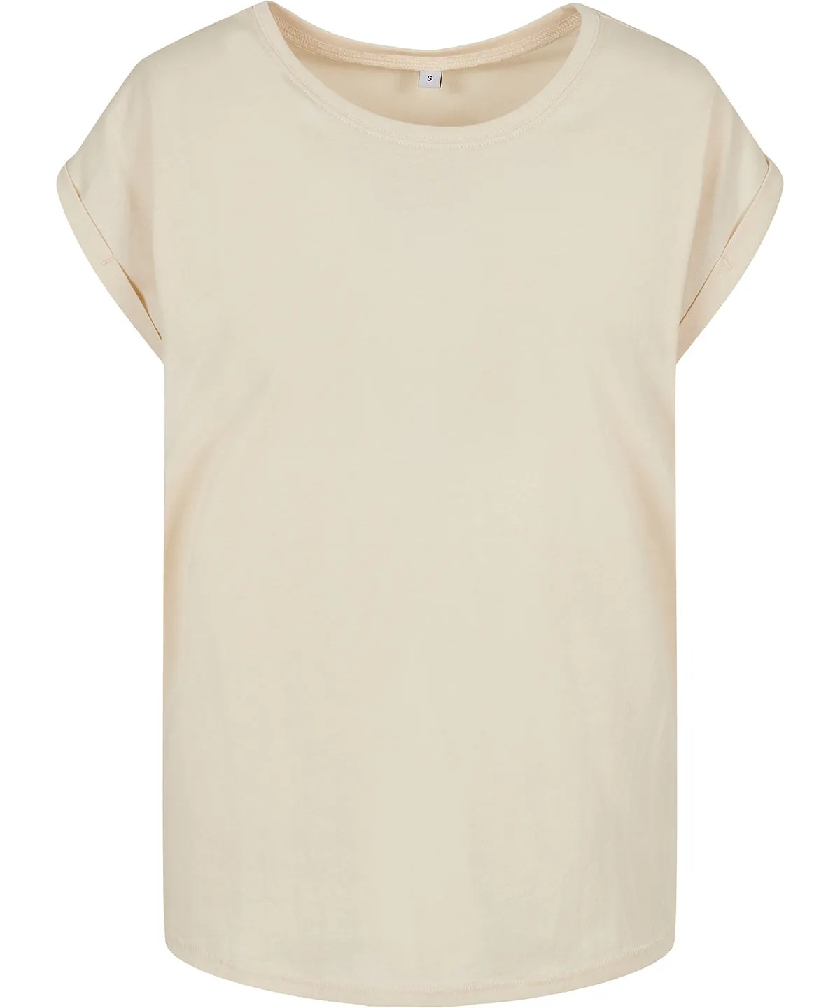 Womens extended shoulder tee | White Sand