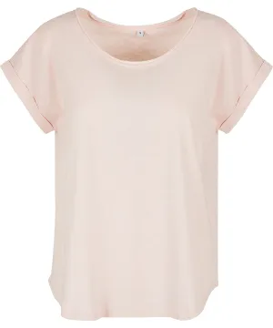 Womens long slub tee | Pink