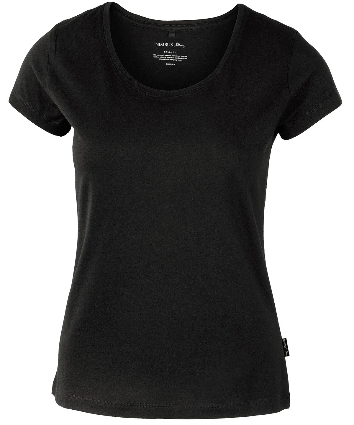 Womens Orlando  soft round neck t-shirt | Black