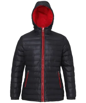 Womens padded jacket | Black/Red