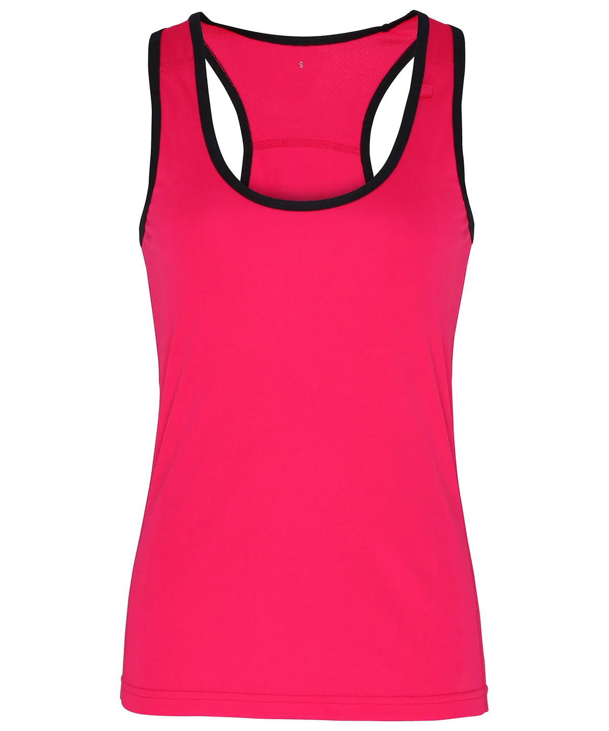 Womens TriDri® panelled fitness vest | Hot Pink/Black