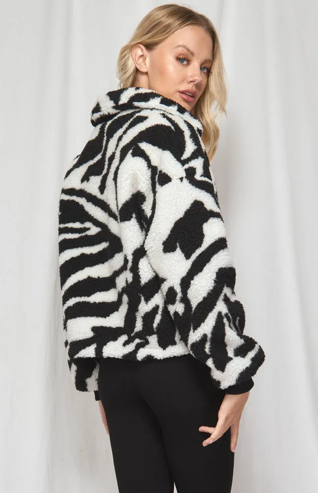 Zebra Teddy Fleece Jacket