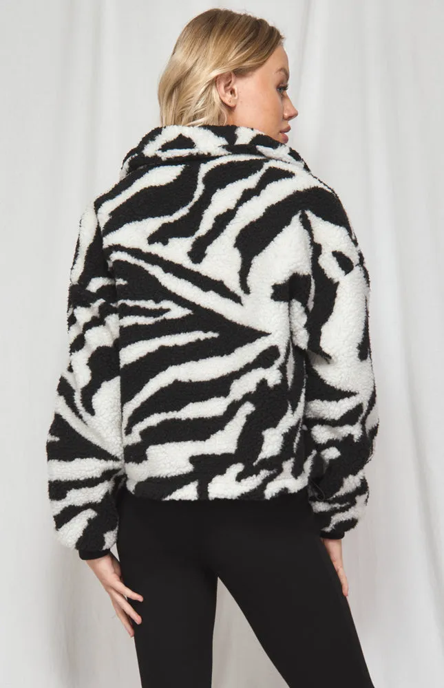 Zebra Teddy Fleece Jacket